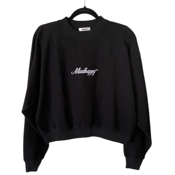 MADHAPPY Reverse Weave Script Logo Crewneck - Picture 1 of 6